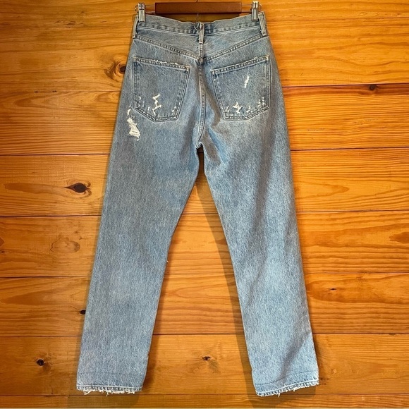 Agolde 90’s Mid Rise Loose Fit Straight Jeans in Fall Out 24 - Picture 6 of 14